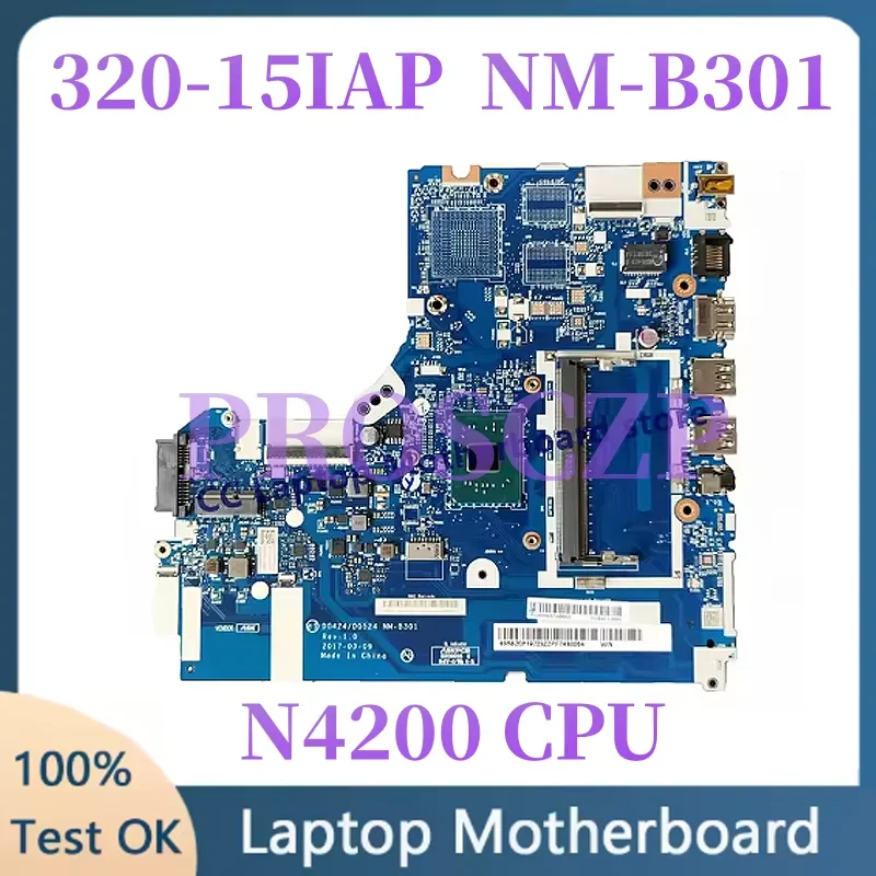 Placa base para ordenador portátil L enovo Ideapad 320-15 320-15IAP, NM-B301, Intel N4200, CPU UMA 5B20P20643, DDR3L