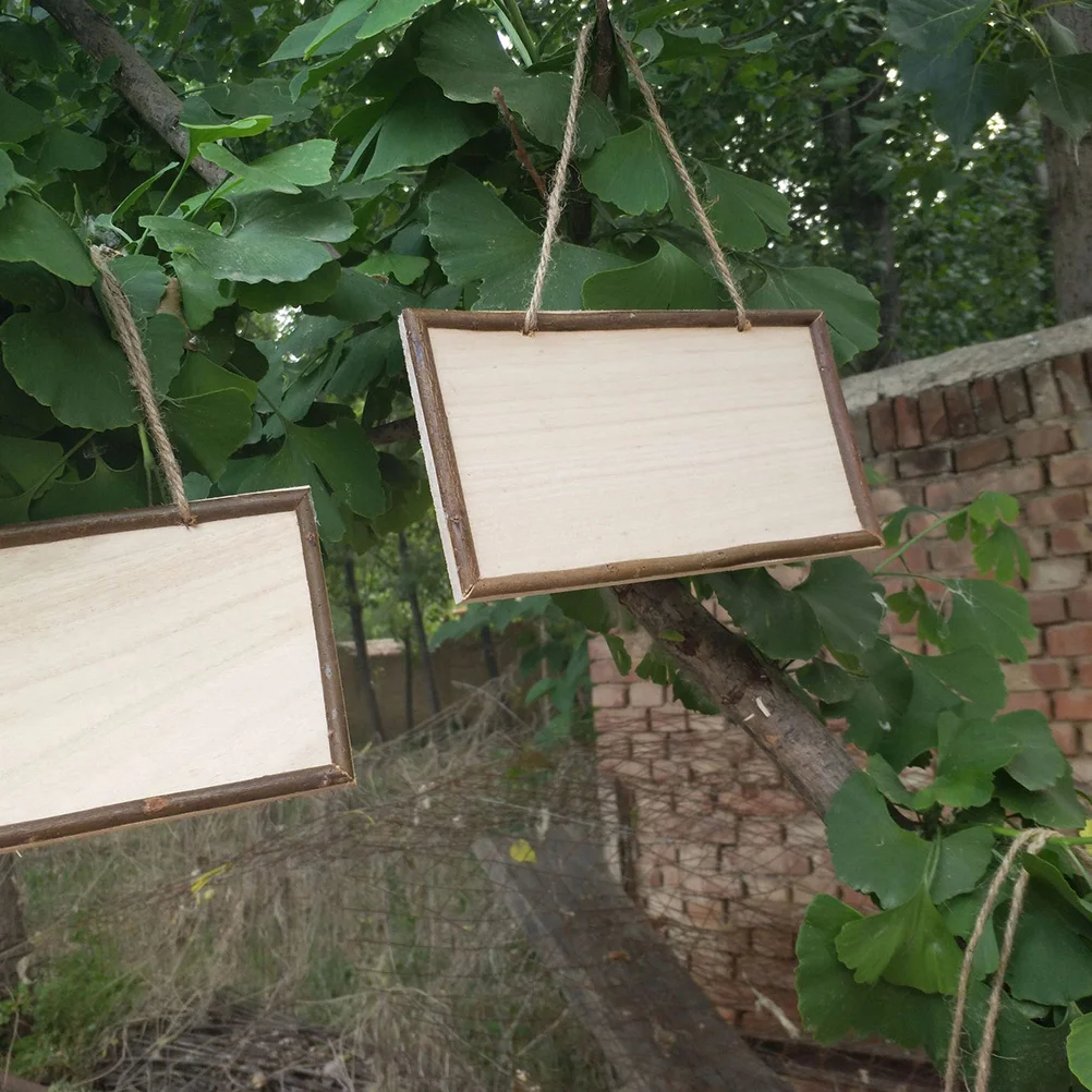 

5Pcs Unfinished Wooden Hanging Signs Blank Wood Plaques Natural Eco-Friendly Material DIY Drawing Decoration Home Shop Reminder