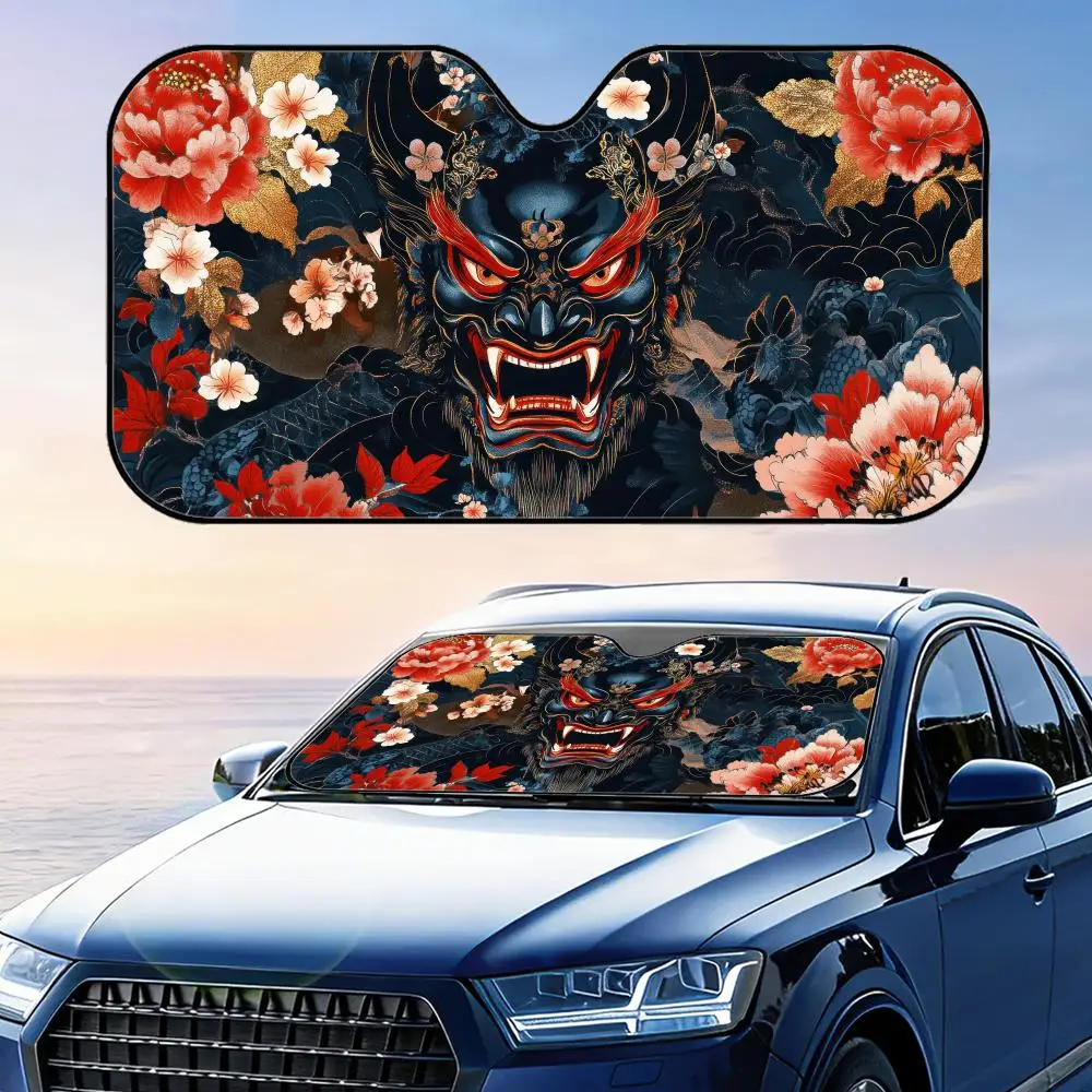 

Japanese Onna-Fushi Mask Sun Visor Foldable Universal Car Windshield Sun Shade UV Protection Heat Insulation Foldable Cover