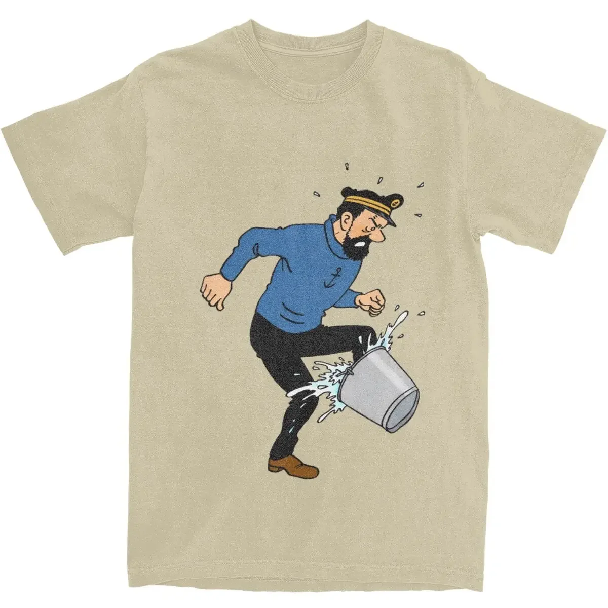 Couple T-Shirt Captain Haddock T-Shirts Trending Cartoon Beach Tees Vintage Design Pure Cotton Clothing Plus Size 5XL