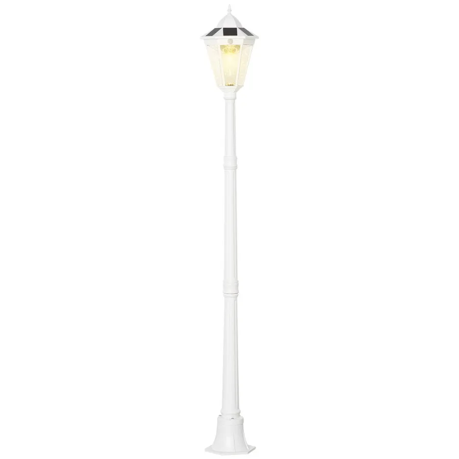 

76.5 Solar Lamp Post Lights Outdoor Vintage Streetlight All Weather Protection Auto Sensor Control Adjustable Brightness with
