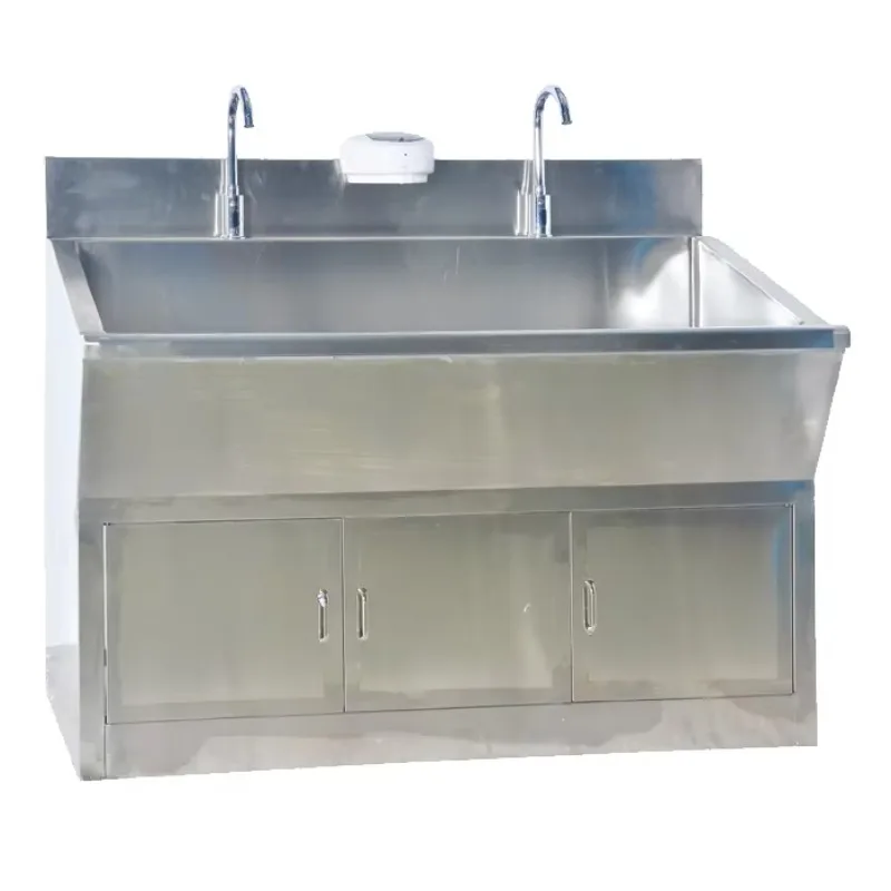 

Мойка-раковина из нержавеющей стали для хирургических инструментов, двойная, с низким задним бортом