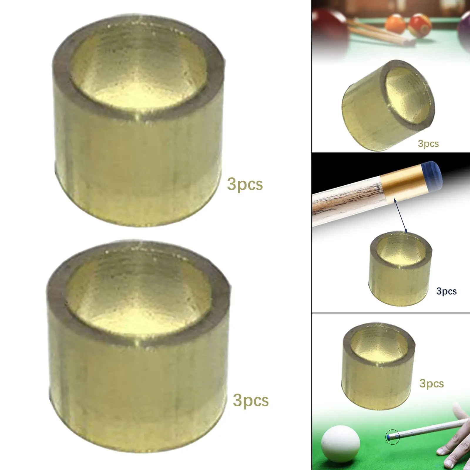 Durable Copper Billiard Cue Ferrules Universal Pool Stick Tips Replacement Tube Accessories for Billiard Repair Tools