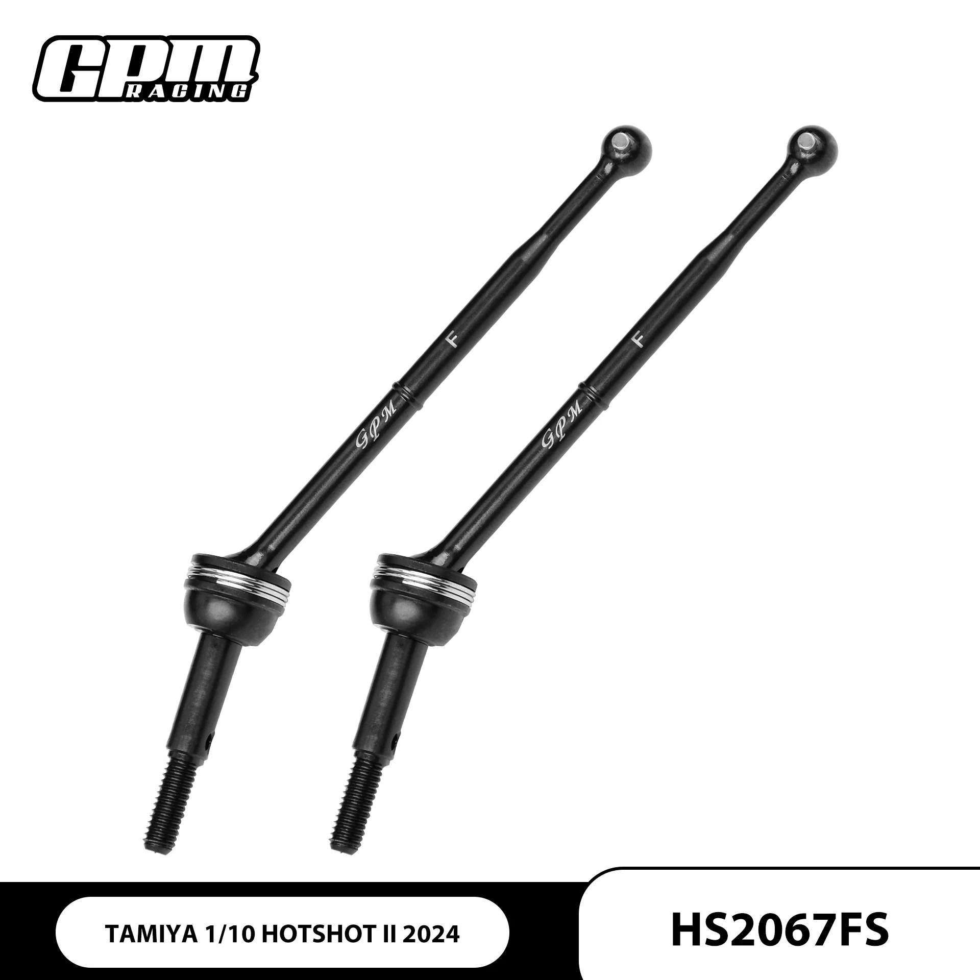 GPM 4140 Front / Rear CVD Drive Shaft Thickened 67mm For TAMIYA 1/10 Hot Shot II 2024 58737-A