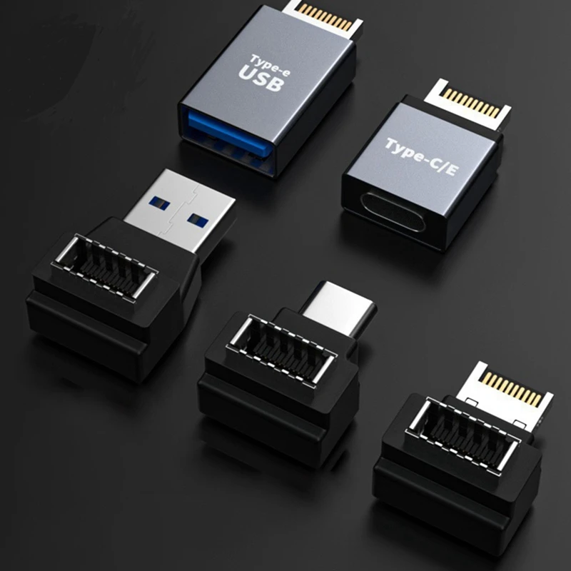 Convertisseur USB 3.1 de type E pour ordinateur, adaptateur d'en-tête de panneau avant, convertisseur de prise