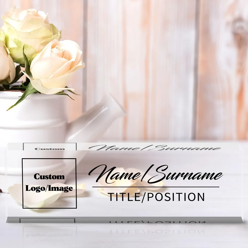 Custom Text/Logo Office Desk Decor, Ideal Gift for Coworkers, Nurses & Teachers, Employee Appreciation & Office Accessories image 3