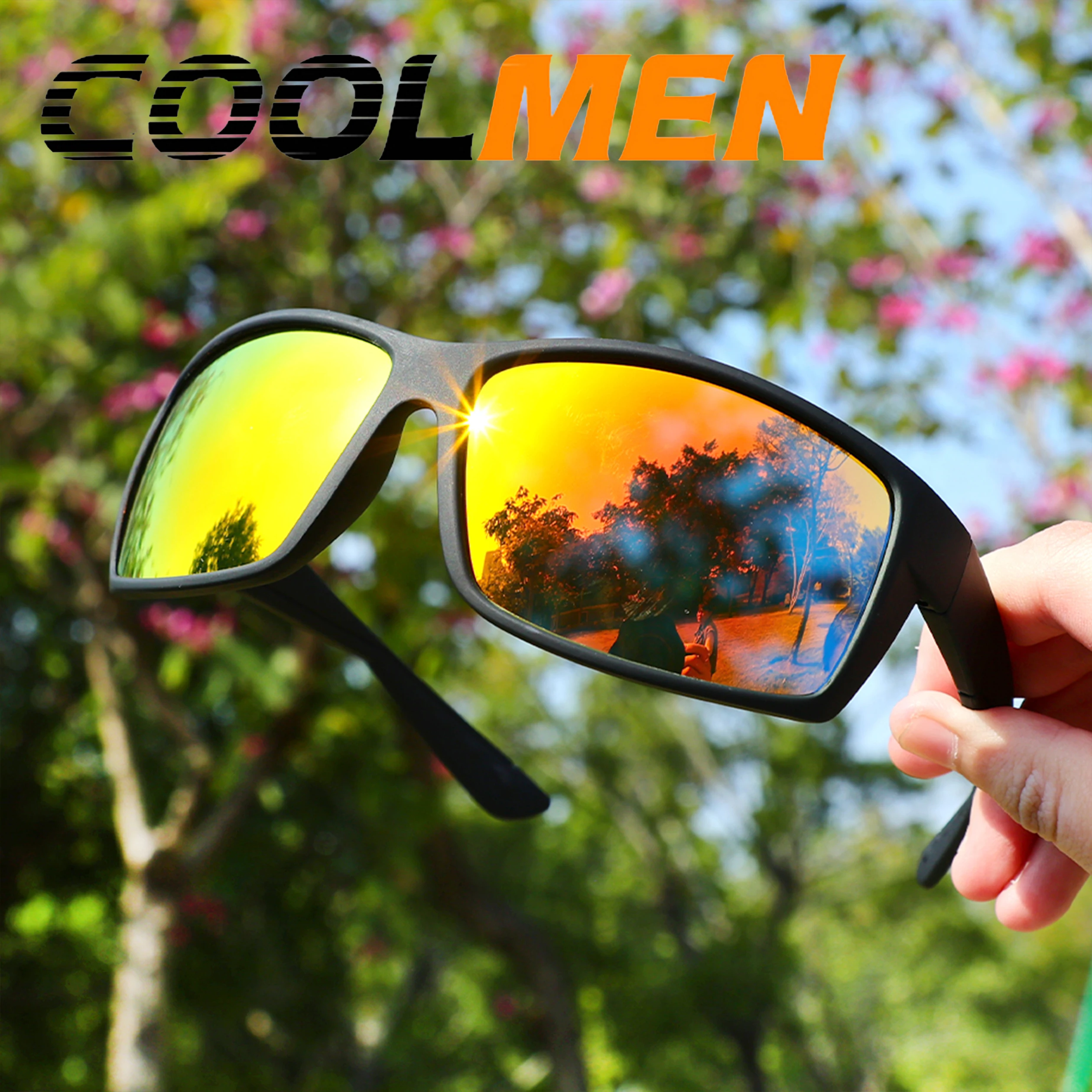 COOLMEN Hot Sale Polarized Fishing Sunglasses For Men Women Lightweight Sport Sun Glasses UV400 Baseball Driving Cycling Eyewear