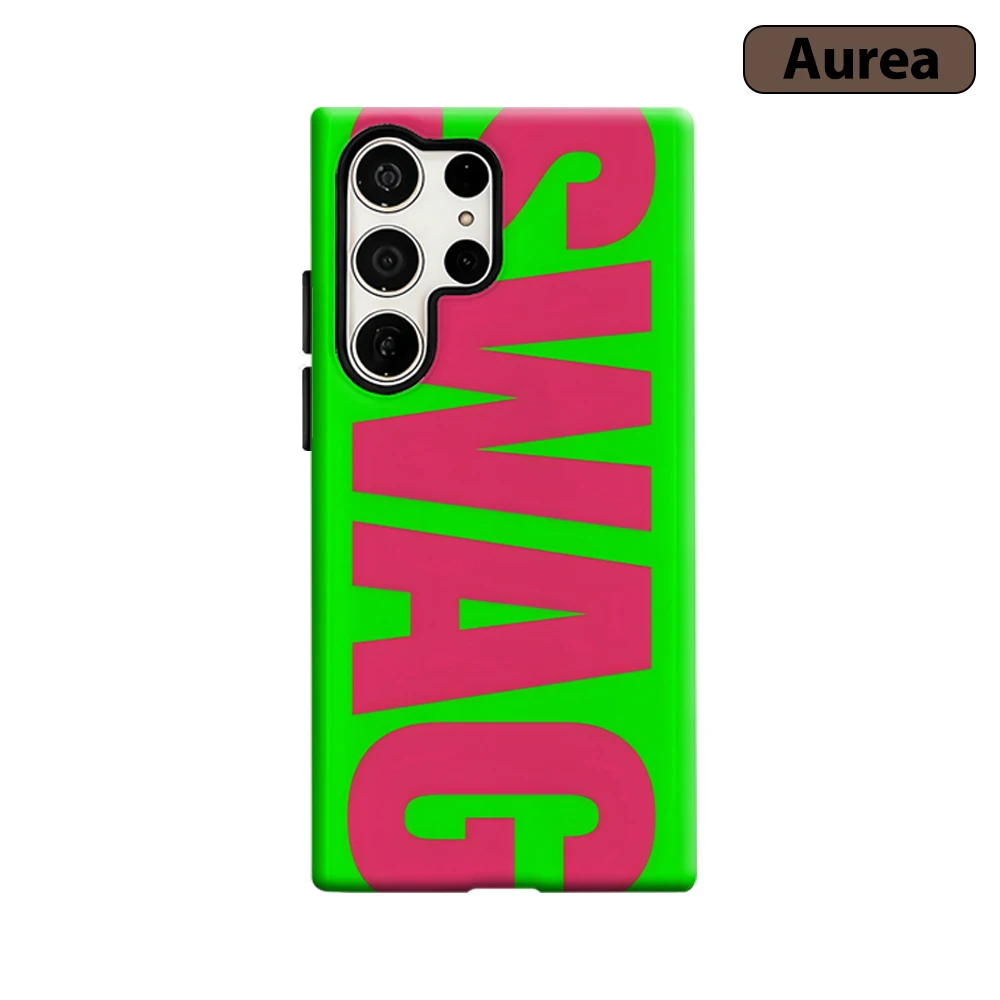 

Neon SWAG Phone Case for Samsung Galaxy S25 Ultra S24 S23 Ultra Plus Shockproof Double Layer Tough Back Cover