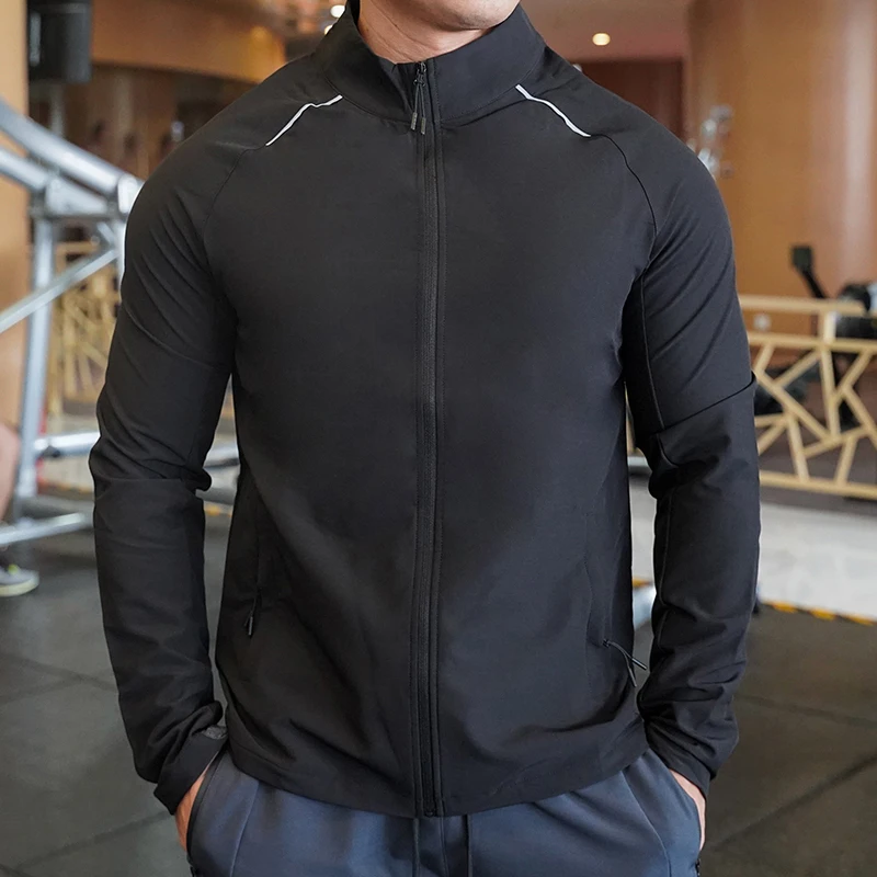 Autumn Quick Dry Hiking Double Mesh Thin Running Jackets Windproof Gym  Fitness Men Comfort Outdoor Sports Windbreaker Coats Top
