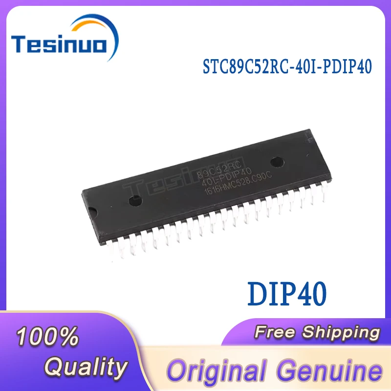 

5/PCS New Original STC89C52RC-40I-PDIP40 STC89C52RC DIP40 Microcontroller Chip In Stock