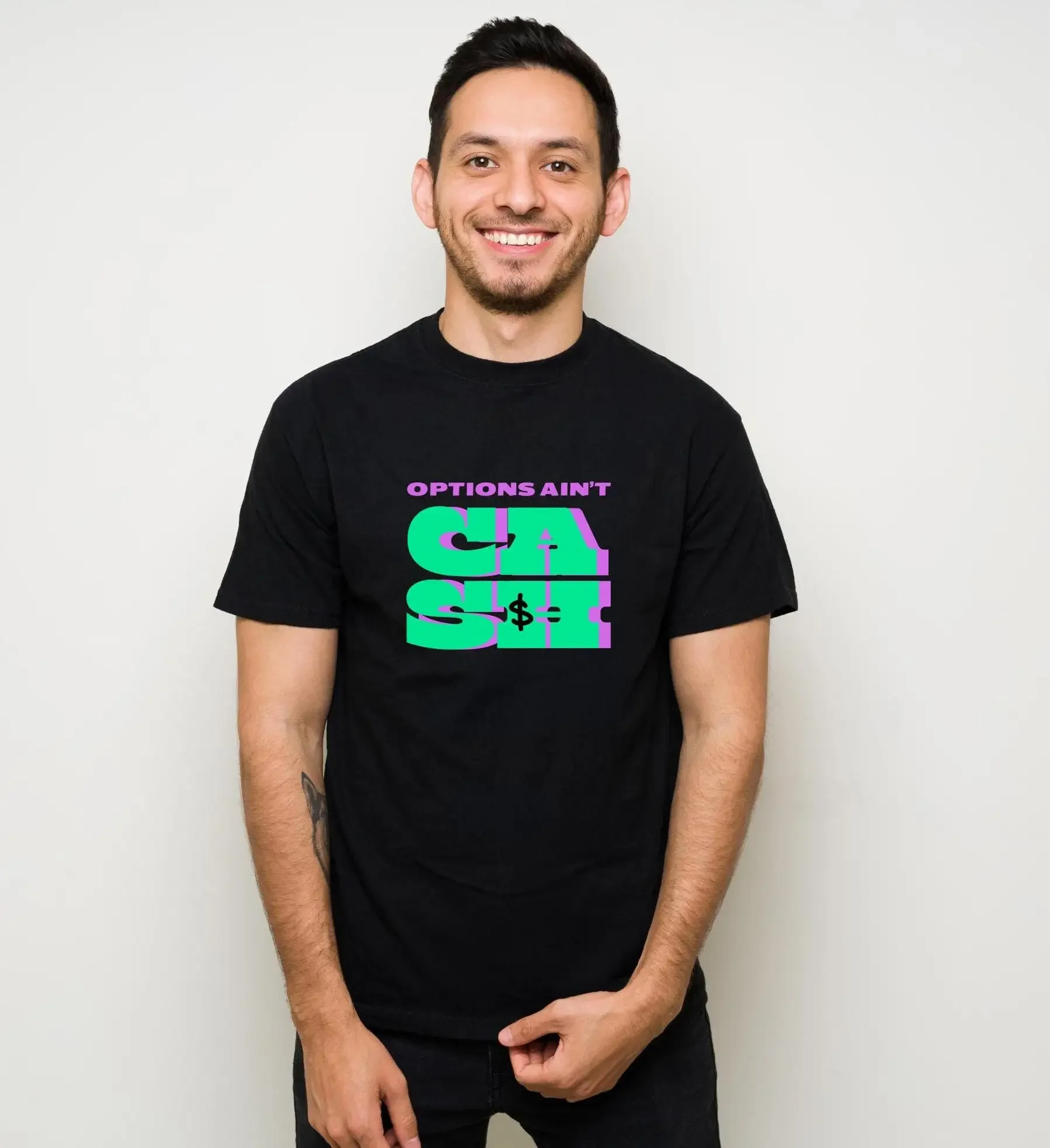 Options Ain't Cash Marketing Shirt Finance Engineer's Funny Tech Engineering or Coding Team Office