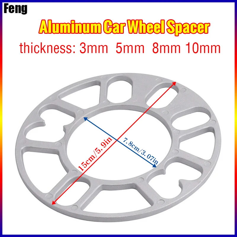 Universal Car Wheel Tire Spacer Adaptor Shims Plate 4pcs 4X98 4X100  4X108 4x110 4x112 4x114.3 5x100 5x110 5x112 5x115 5x120