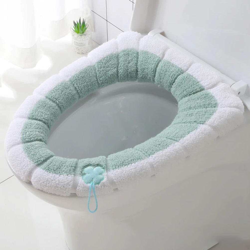 

4Pcs Creative Toilet Seat Pad Pumpkin Shape Warm Cushion for Round Elongated Seats Hygienic Washable Home Toilet Warmer