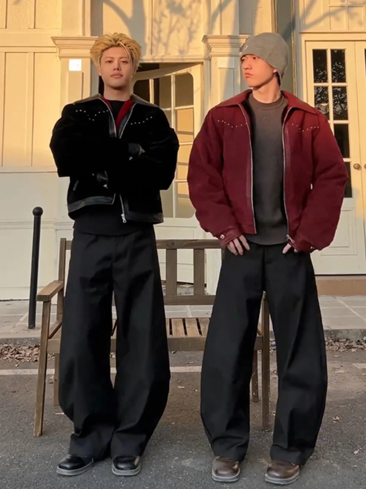 

Мужские брюки Cleanfit: высококачественные, свободные, широкие, в американском стиле, для повседневной носки, с дизайнерским акцентом, молодежные, однотонные