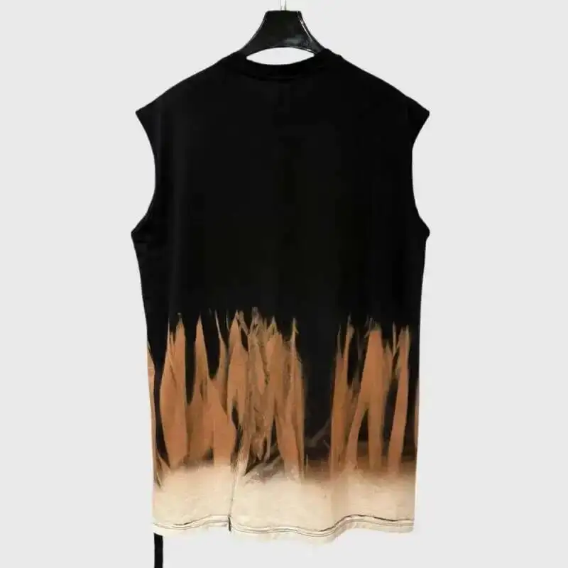 HKSH Spring Summer New Men's Dark High Street Tie Dye Design Flame Gradient Sleeveless T-shirt Ins Tank Top Chic Y2K Vest HK4540