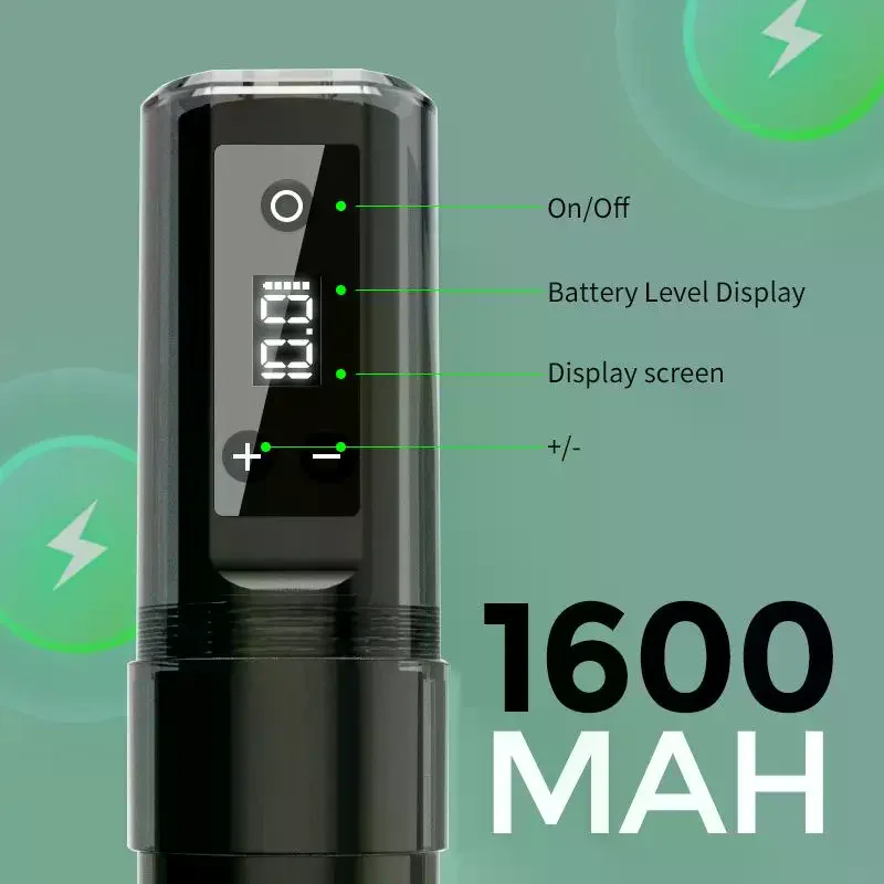 Wireless Tattoo Pen Rechargeable 3.5mm Stroke Tattoo Machine 1600mah Capacity Battery Permanent Makeup Machines Tattoo Supplies