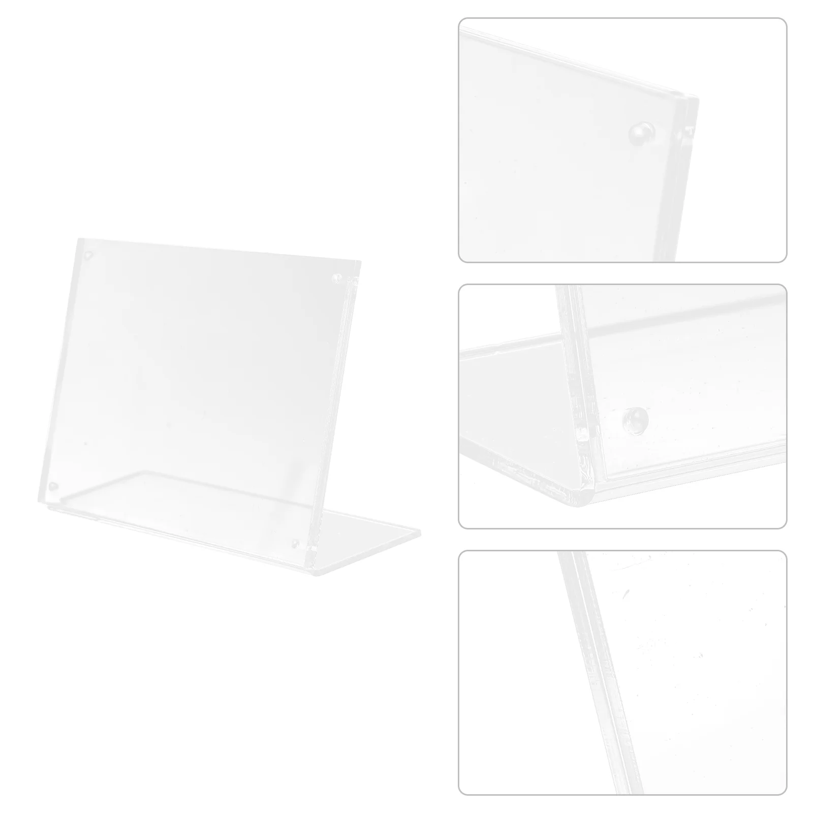 Holder Acrylic Price Tag Display Shelves Holders for Table Top Horizontal Section Stand