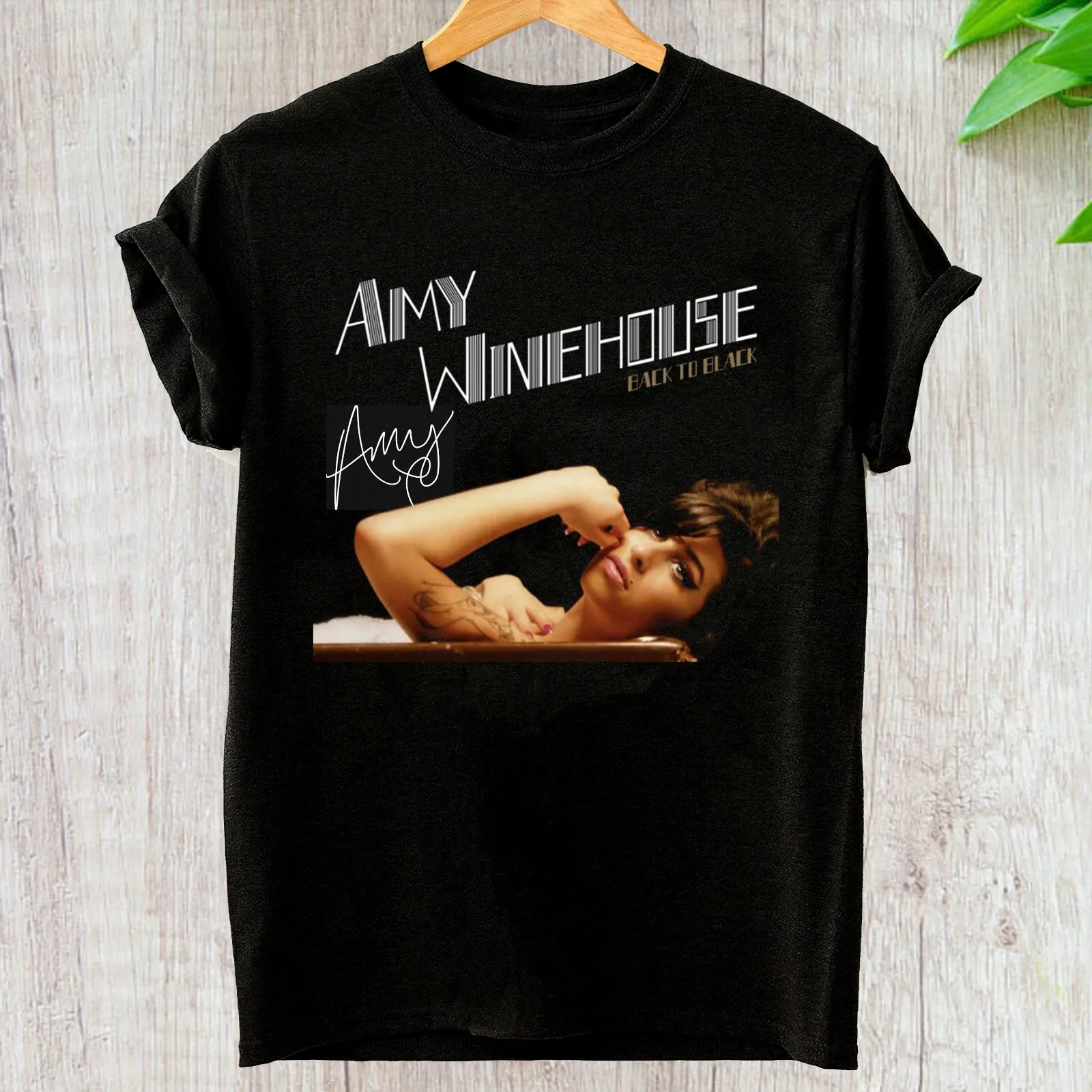 New Amy Winehouse Back To Back Full size Black Unisex Gift Shirt AG439