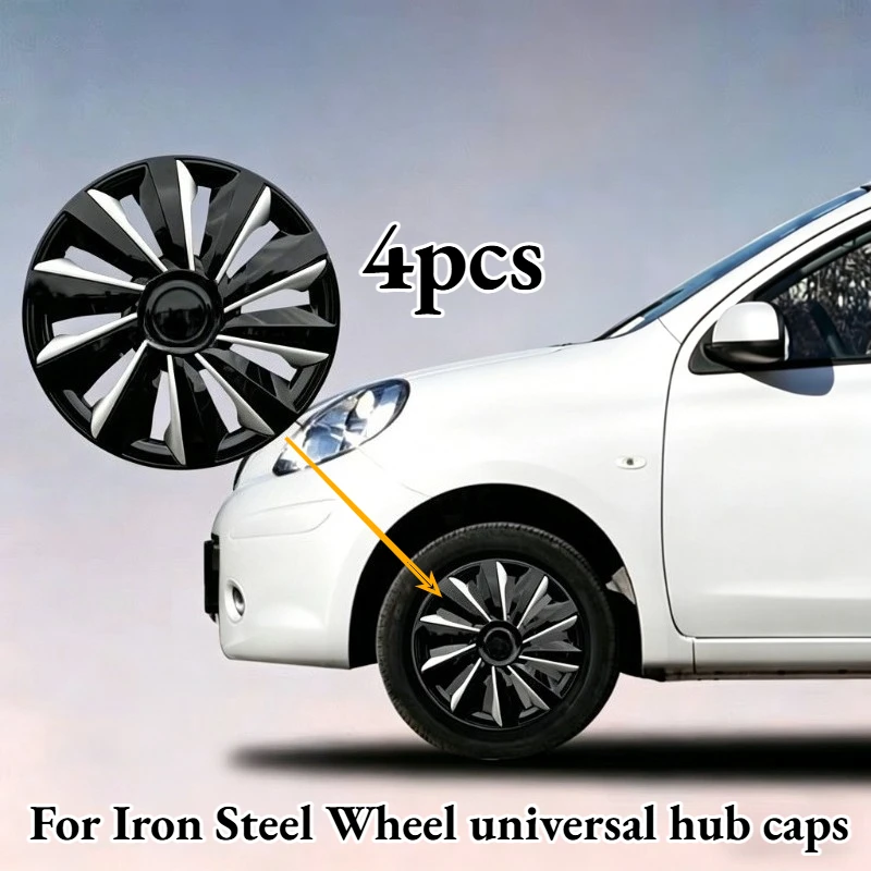 

Hubcap Wheel Cover 4pcs 15Inch Wheel Rim Cover R15 Hubcaps Set for Cars Trucks SUV Replacement Hub Caps Exterior Accessories