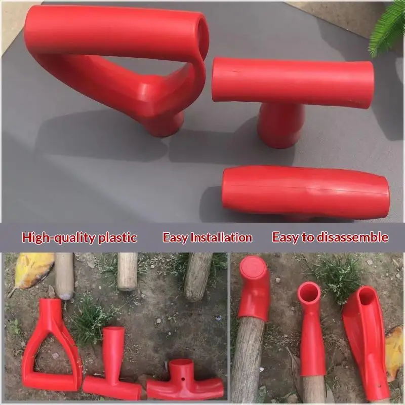 Heavy-Duty 1/5Pcs D/T Shaped Shovel Handle for Plastic Garden Tools Long-Lasting Use