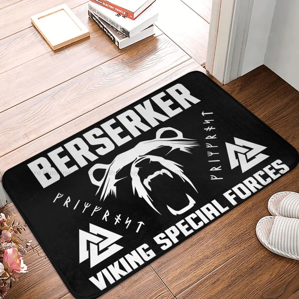 Viking Mythology Bedroom Mat Berserker Valknut Symbol Doormat Living Room Carpet Entrance Door Rug Home Decor