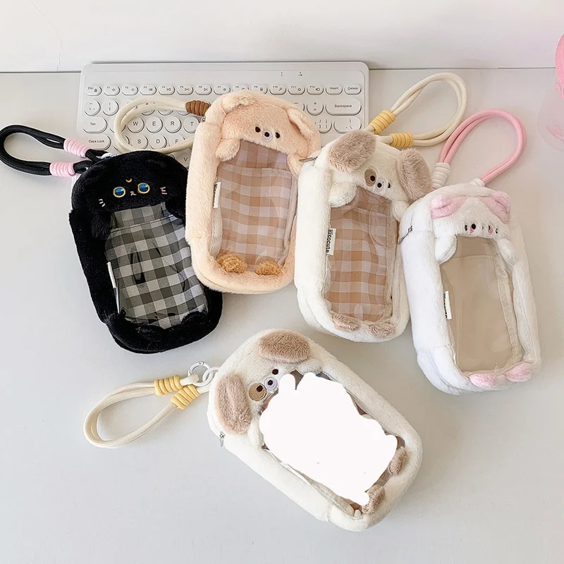 No Doll Cute Plush Doll Carrying Bag Cartoon Blind Box Toy Display Storage Hanging Bag Cotton Doll Outdoor Baby Walking Bag