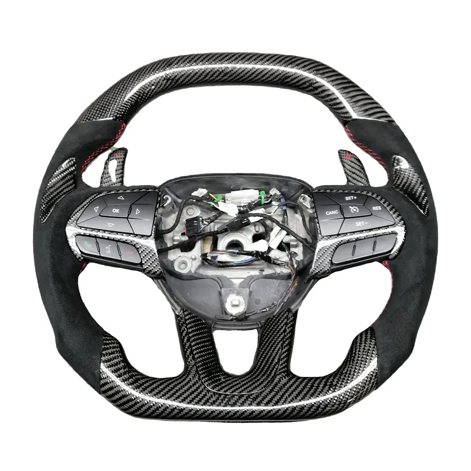 

YTcarbon Car Interior accessories Custom Real Carbon Fiber Steering Wheels For Dodge Charger SRT Hellcat