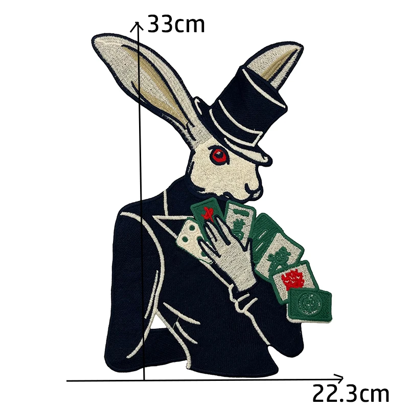 Cartoon Fashion Cat Rabbit Embroidered Patches For DIY Clothing T Shirt Sew On Accessories Applique，Animal Badge