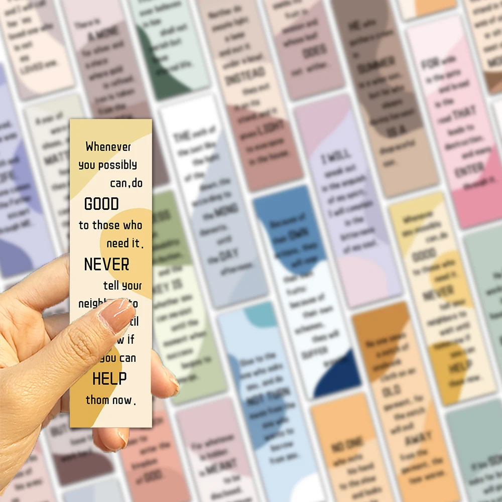 30pcs Concise Bible Bookmarks Multifunctional Reading Page Markers Book Markers DIY Decorative Page Holders Paper Cards