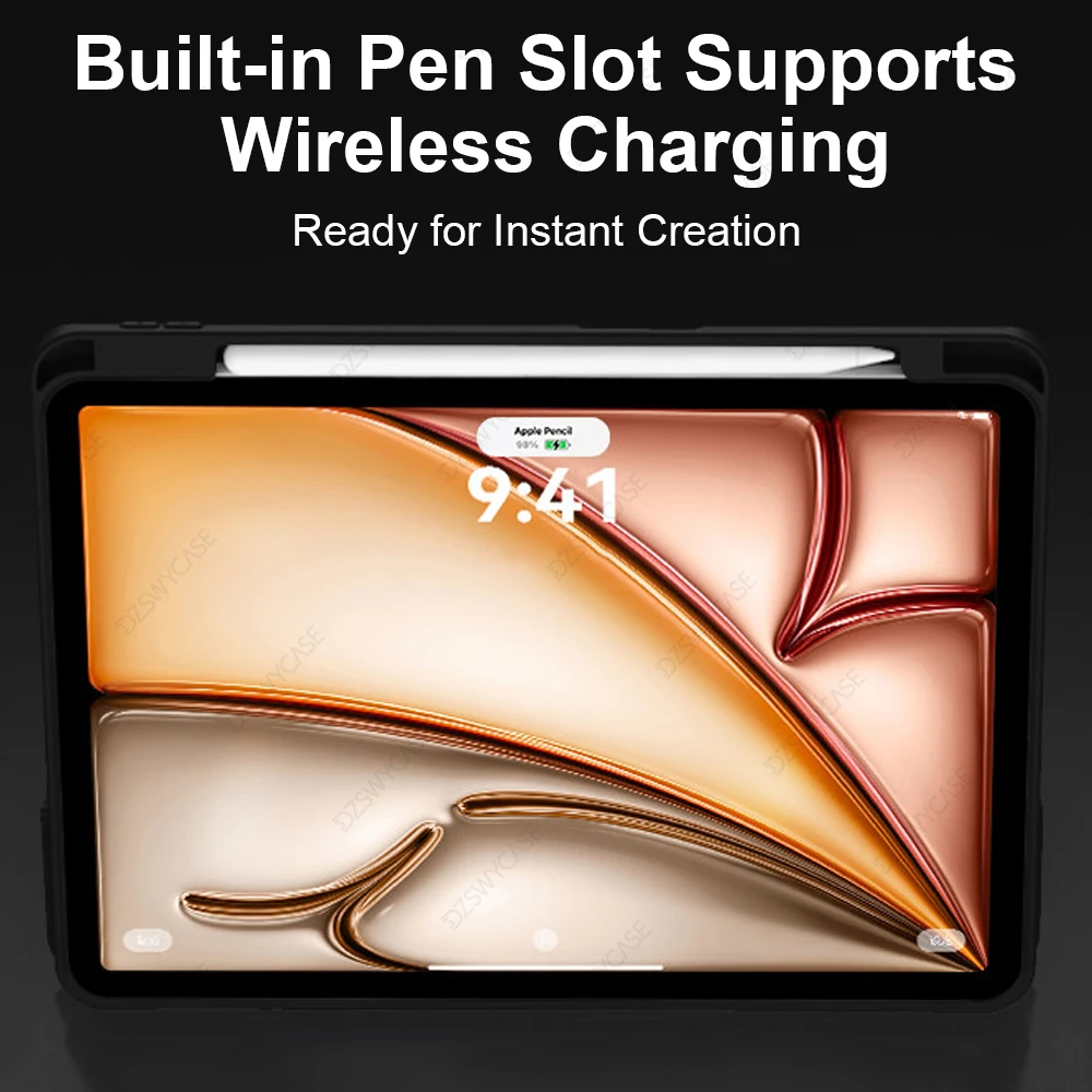 Für iPad 10. 11. A16 Mini 6 7 Pro 11 13 M4 M5 Air 11 M2/M3 Für Air 5/6/7/8 10.9 10.2 9.7 Shockpro Hülle mit seitlichem Stifthalter – Detail 11
