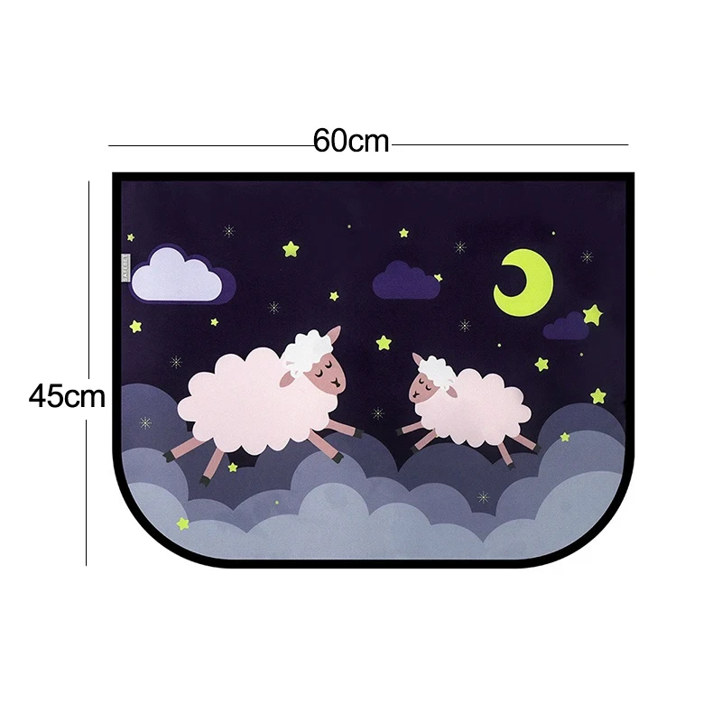 Universal Car Sun Shade Cover UV Protect Curtain Side Window Sunshade Cover For Baby Kids Cute Cartoon Car Accessories Styling