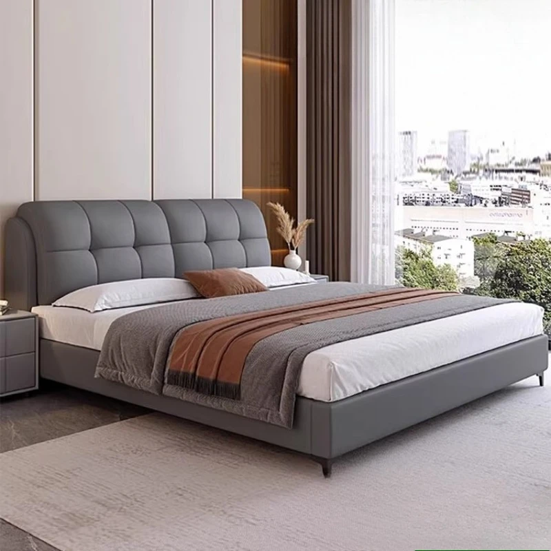 

Bedroom Double Bed Design Simple Luxury Storage European Modern Bed Headboards Sleeping Letto Matrimoniale Unique Furniture