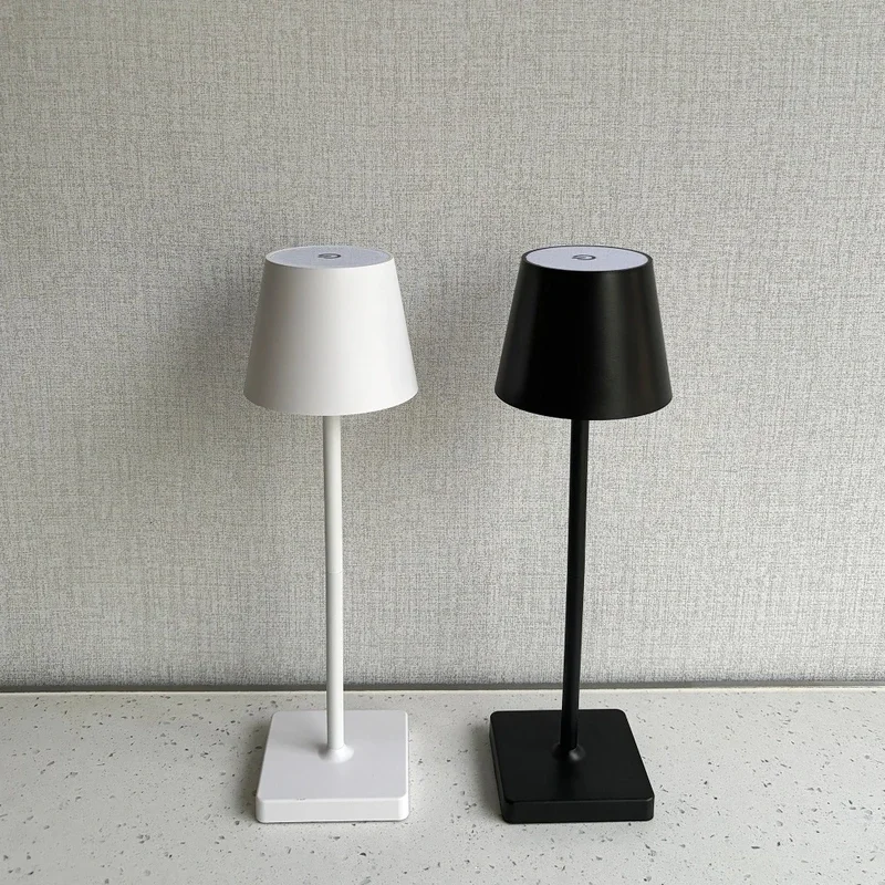 LED Rechargeable Table Lamp Wireless Desktop Bedside Mood Night Light Bedroom Study Office Bar Outdoor Club Cafe Decor