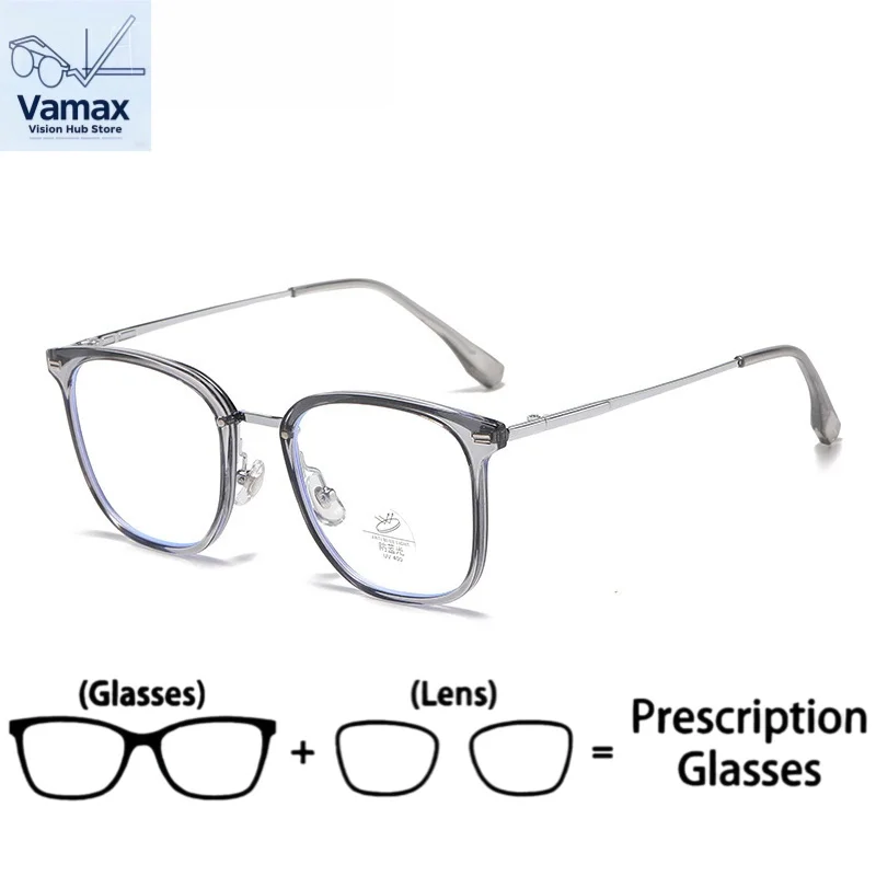 

Vamax Korean fashion 2025 big frame eyewear women TR90 lightweight myopia anti Blue