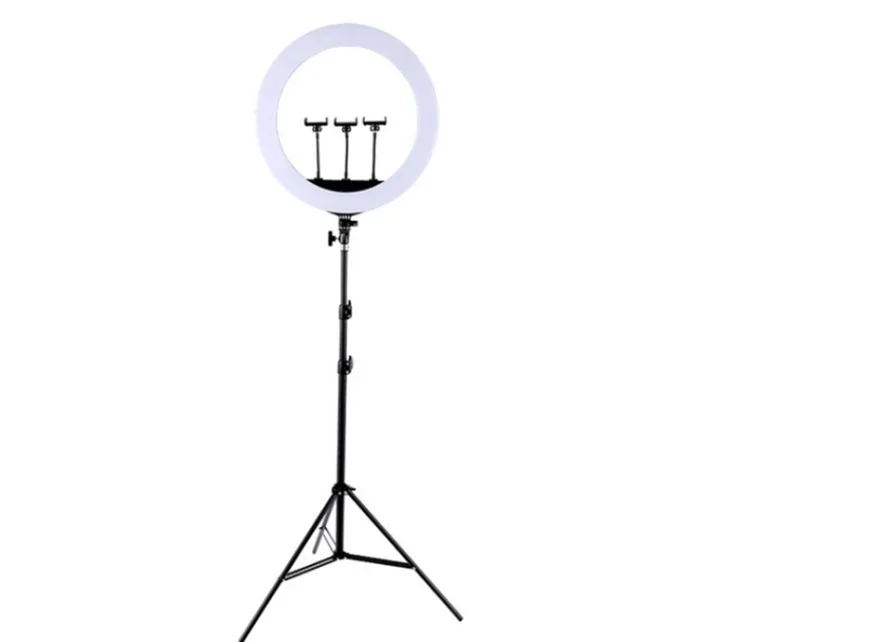 HQ-21N Photographic Lighting Set 52cm LED Dimmable Lamp Phone Camera Holder LED Ring Light 21 Inch With Tripod Stand 5 - 499 Pie