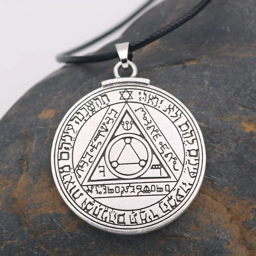 1 piece Talisman for Good Luck Key of Solomon Pentacle Seal necklace talisman charms pendants jewelry stamps alphabet religious