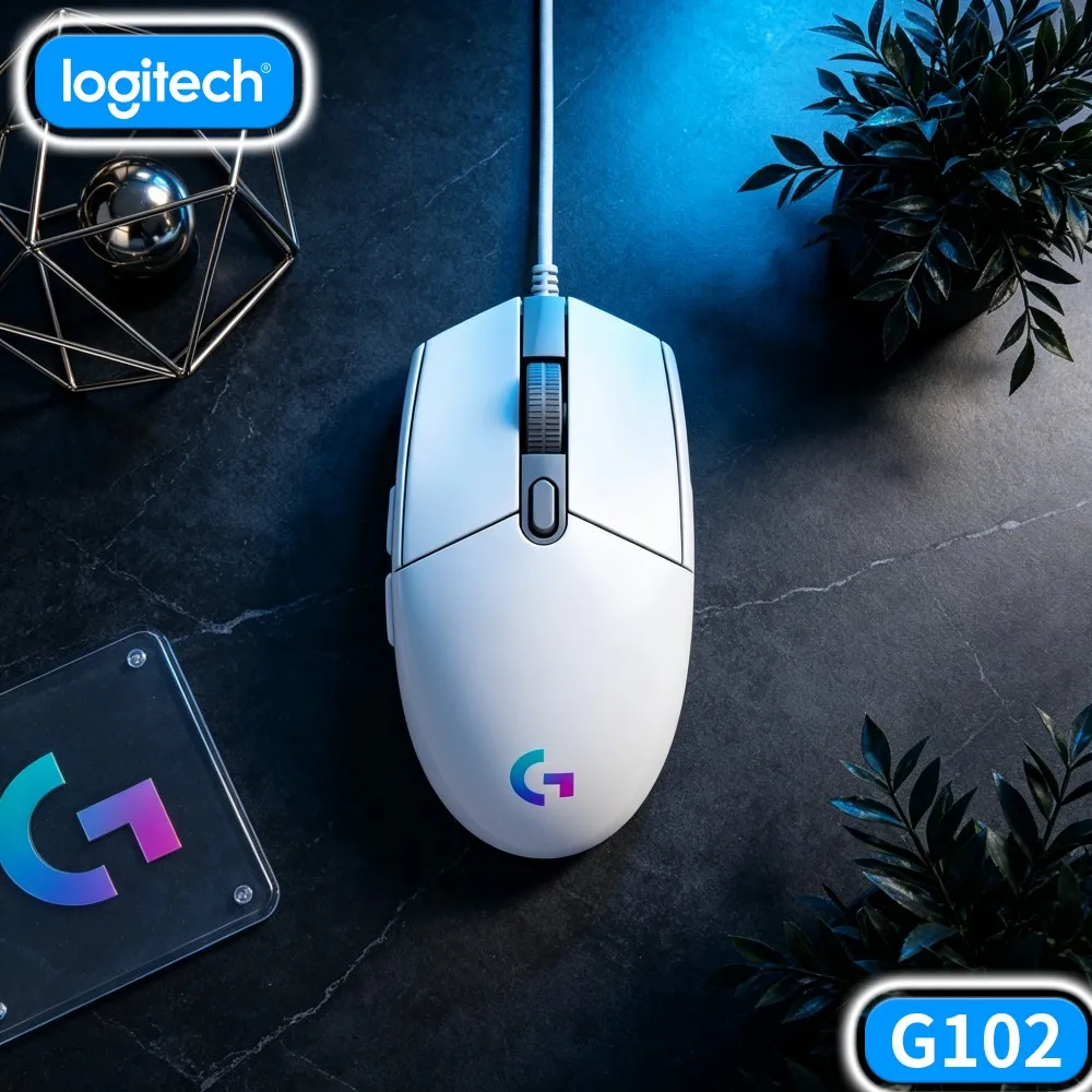 Logitech G102 Prodigy Gaming Mouse,Scratch Resistant Shell Maintain Tidy Appearance Daily Transport Moving