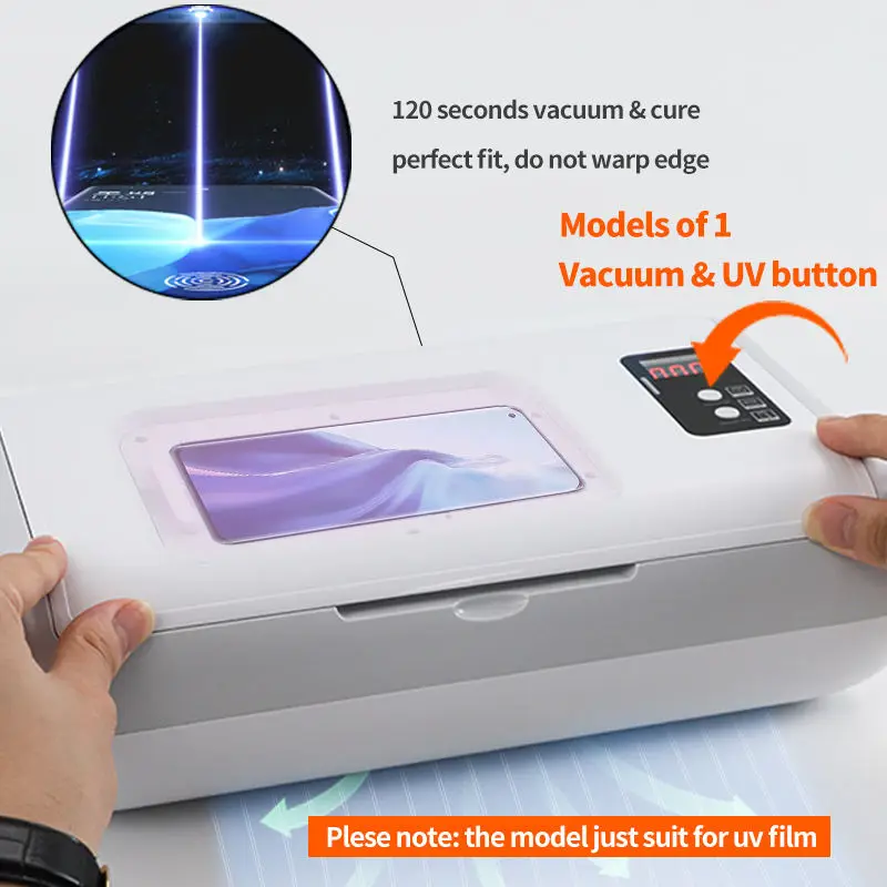 JJT Mobile phones Screen Protection Cutter uv hydrogel film Uv Vacuum Curing Machine