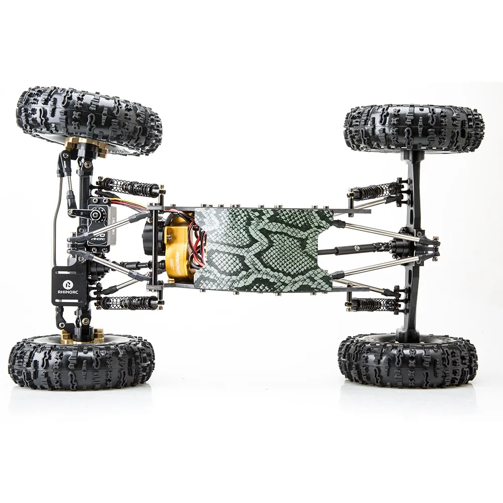 Rhino YUE ONE V2 RTR 1/10 RC Crawler Carbon Fiber Chassis Titanium Links 30% OverDrive 336g Counterweight Rock Climbing Car