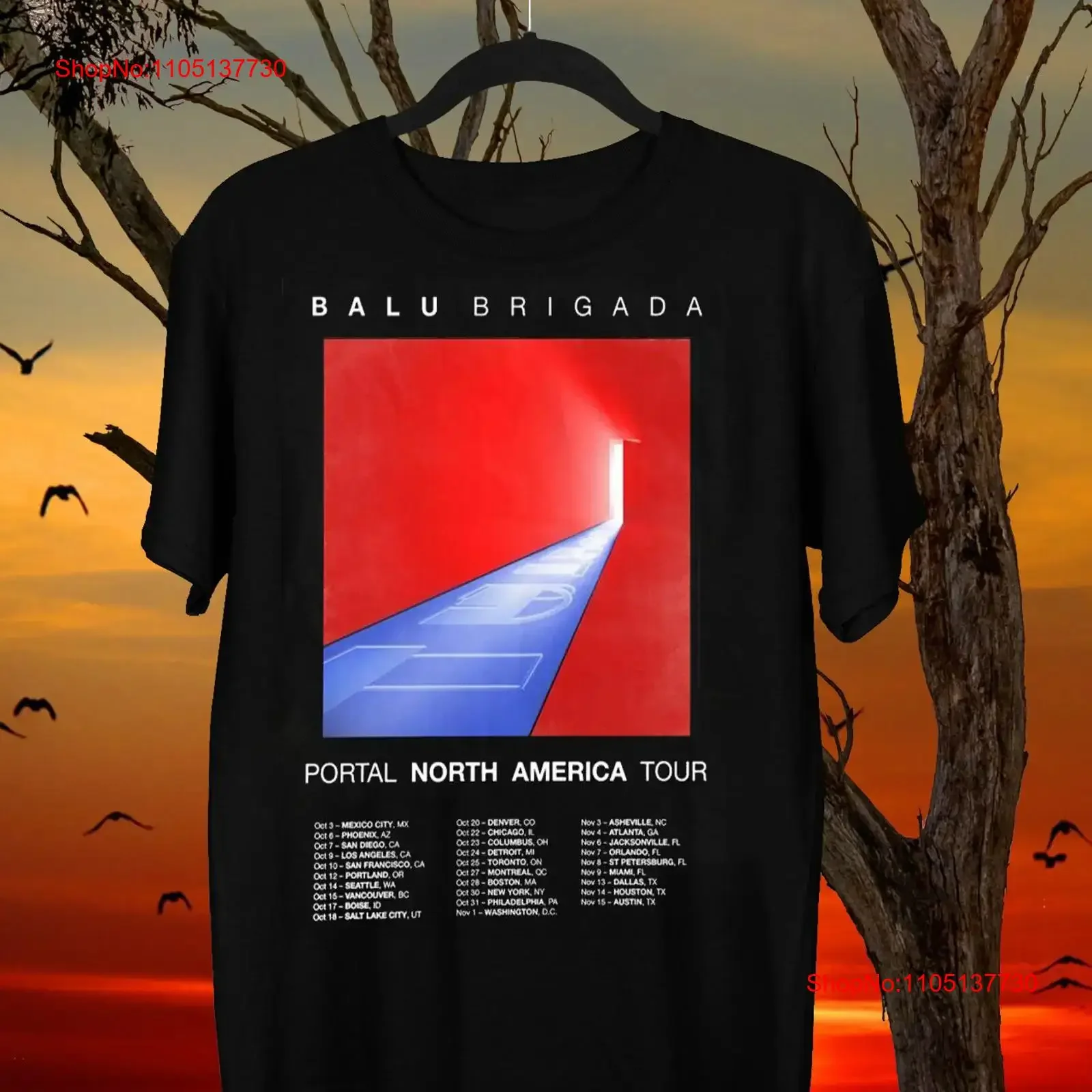 

Balu Brigada Portal North America Tour 2025 For Fan S to 5XL T shirt KM398 vintage Washed Versatile Top For Everyday Wear