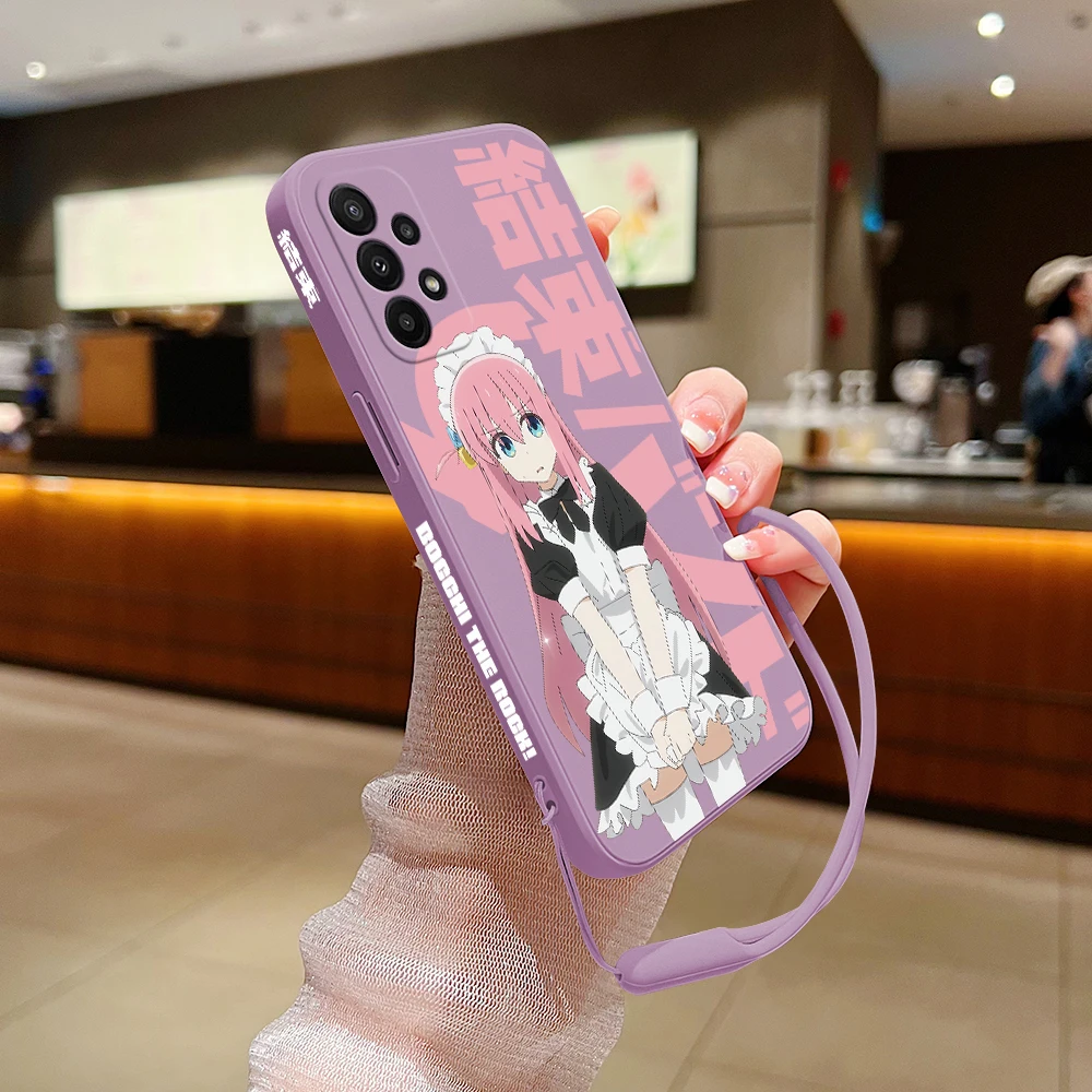 Comics BOCCHI THE ROCK! Phone Case For Xiaomi Poco M5 X5 F5 F4 X4 M4 F3 X3 M3 F2 X2 GT Pro C40 C31 4G 5G Cover With Hand Strap