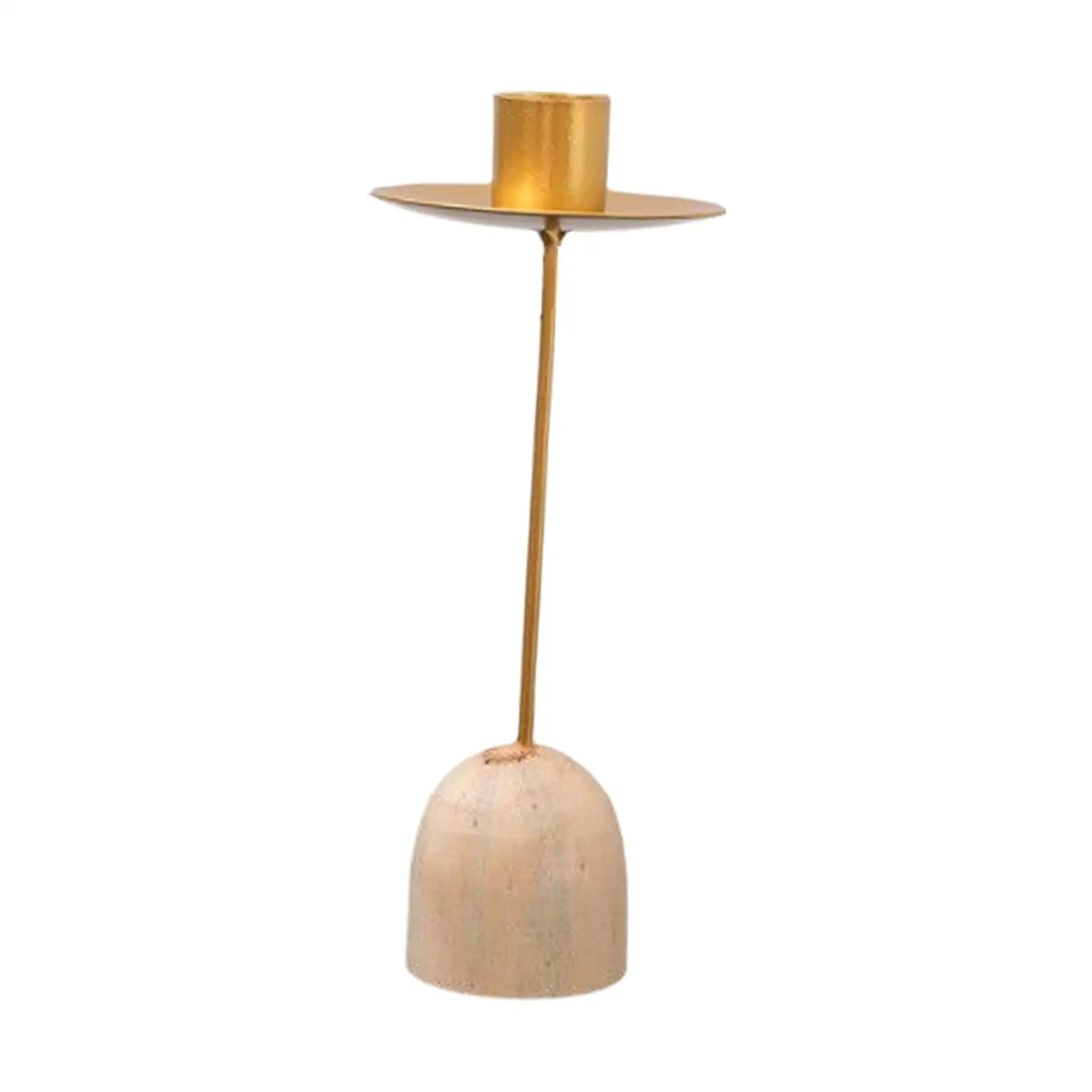 Elegant Taper Candle Holder Wood Metal Base for Table Centerpiece Dining Room Living Room Anniversary Wedding Decor