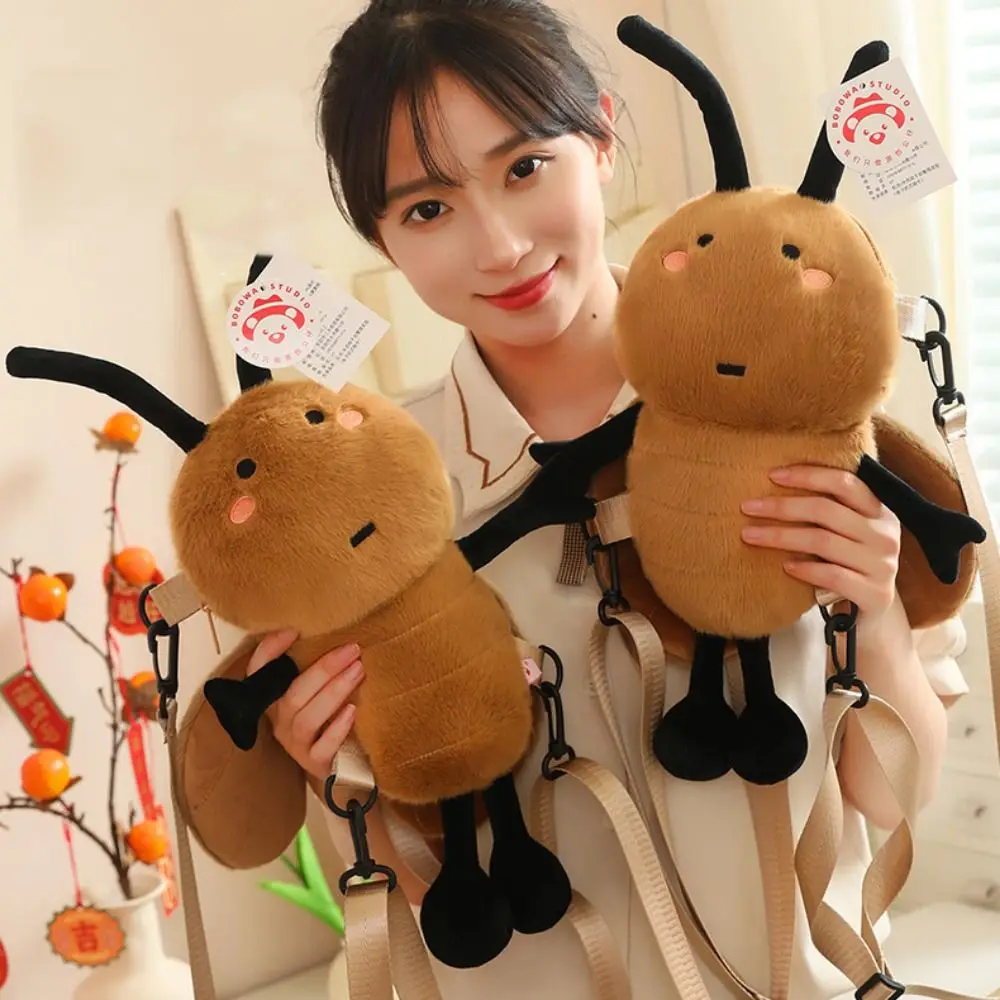 Decoration Soft Cockroach Plush Doll Parody South Cockroach Stuff Backpack Insect Ugly Cockroach Plush Knapsack Kids