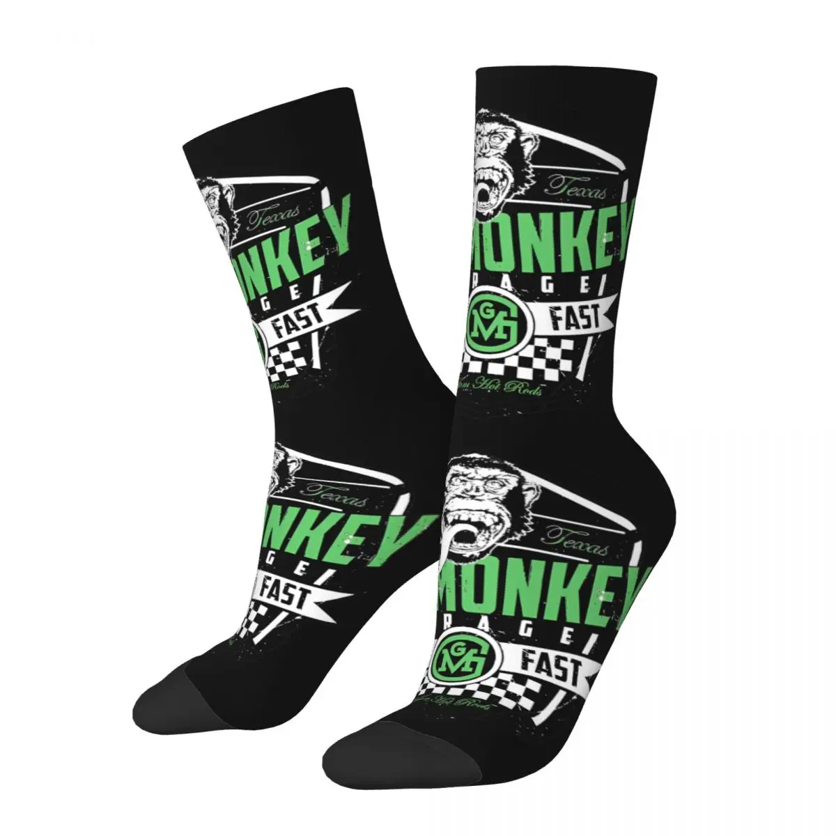 Winter Warm Fashion Women Men Hot Rods Motorcycles Racing Socks Gas Monkeys Garage Non-slip Basketball Socks