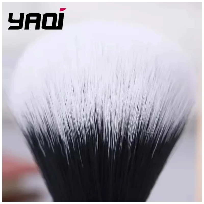 Yaqi Black Color Shaving Brush Heavy Metal Handle Shave Brush Synthetic Hair Tuxedo Knot Wet For Mens Shaving
