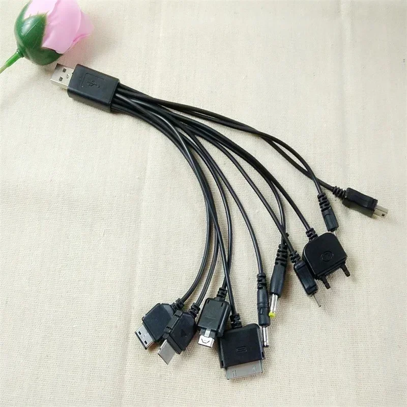 Универсальный многоконтактный 10 в 1, многофункциональный USB-кабель для передачи данных, USB-адаптер, шнур для передачи данных, зарядное устройство