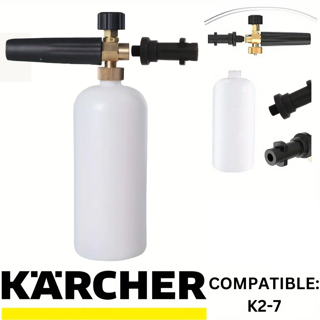 Lanza de Espuma de Nieve Ajustable en Múltiples Ángulos | Compatible con Karcher K2-K7