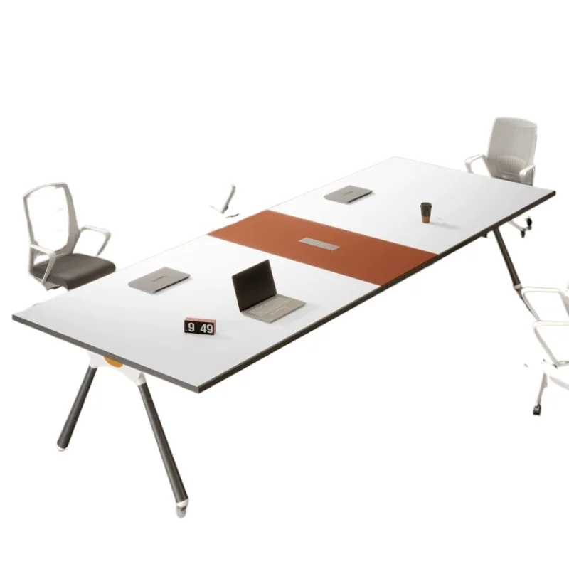 CX white conference table simple modern long table business negotiation training table and chair combination