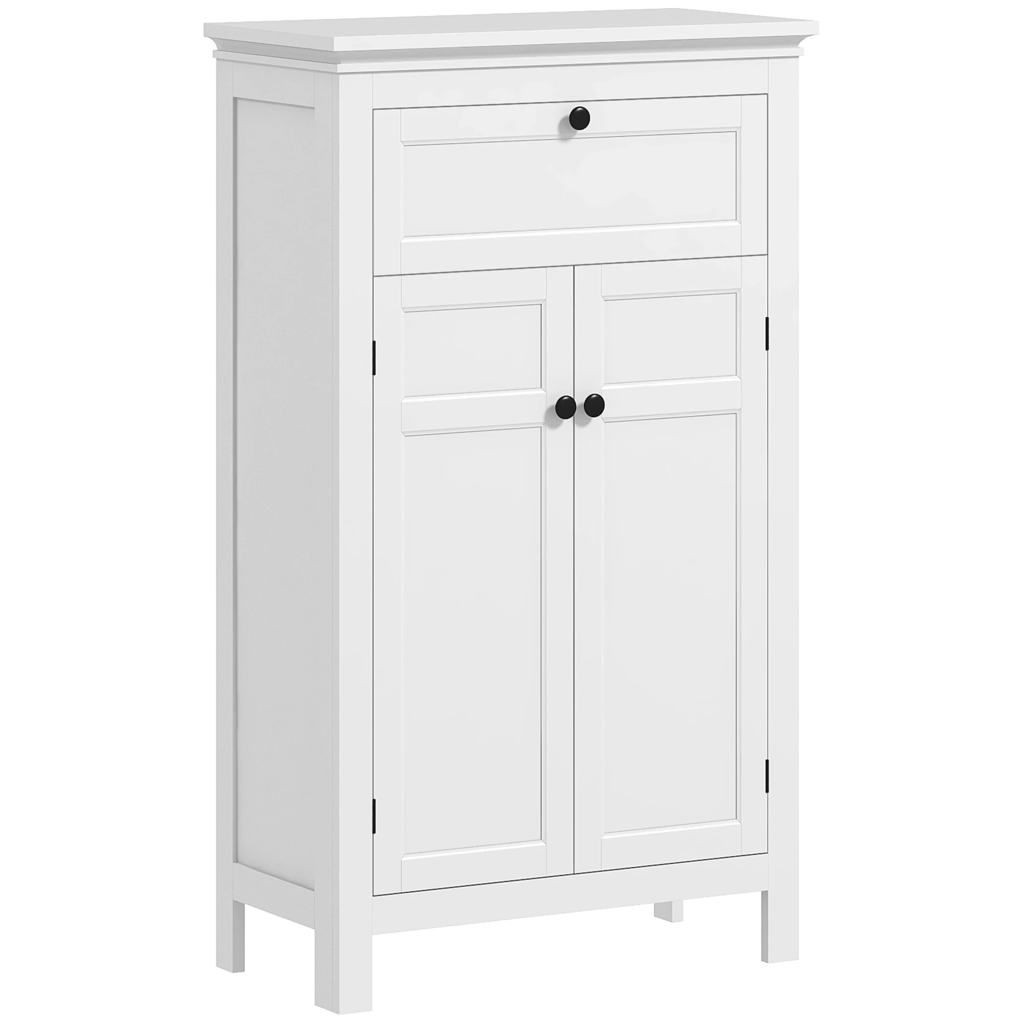 HOMCOM mobile bagno colonna bagno con cassetto 2 ante e ripiani regolabili mobiletto bagno moderno