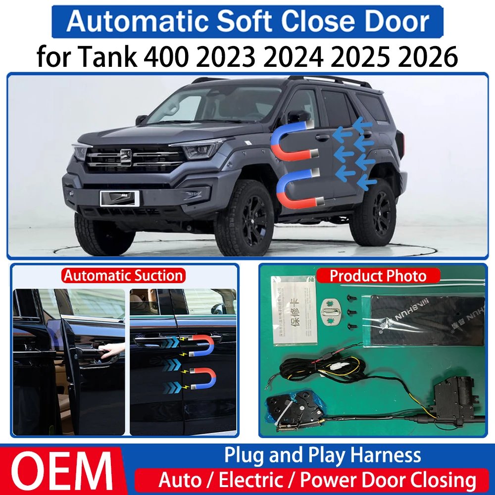 

for Tank 400 2023 2024 2025 2026 OEM Car Automatic Soft Close Door Electric Suction Kit Auto Power Closing System Plug＆play